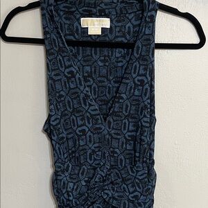 Michael Kors Navy and Black Patterned Dress